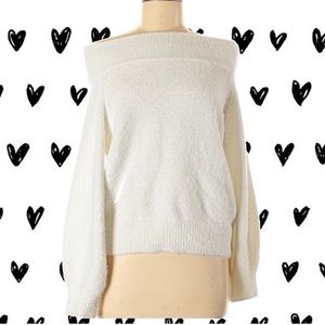H&M off the shoulder white sweater